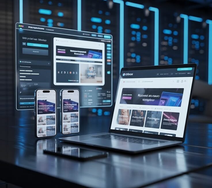 AI business analytics dashboard showing sales customer and performance data