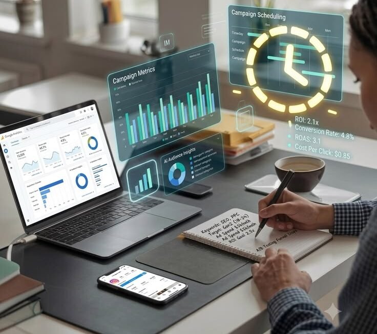 AI manufacturing solutions dashboard showing smart factory production analytics