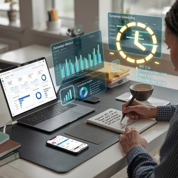 AI manufacturing solutions dashboard showing smart factory production analytics
