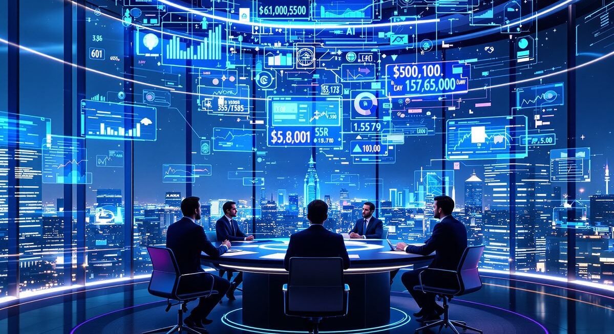 AI banking solutions dashboard showing fraud detection and financial analytics