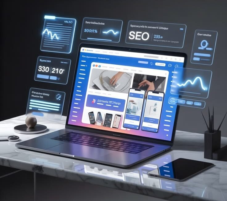 AI healthcare solutions dashboard showing patient management and healthcare analytics