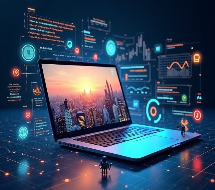 AI customer support dashboard managing customer inquiries and helpdesk tickets
