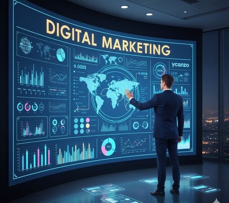 AI business forecasting dashboard showing sales and demand predictions