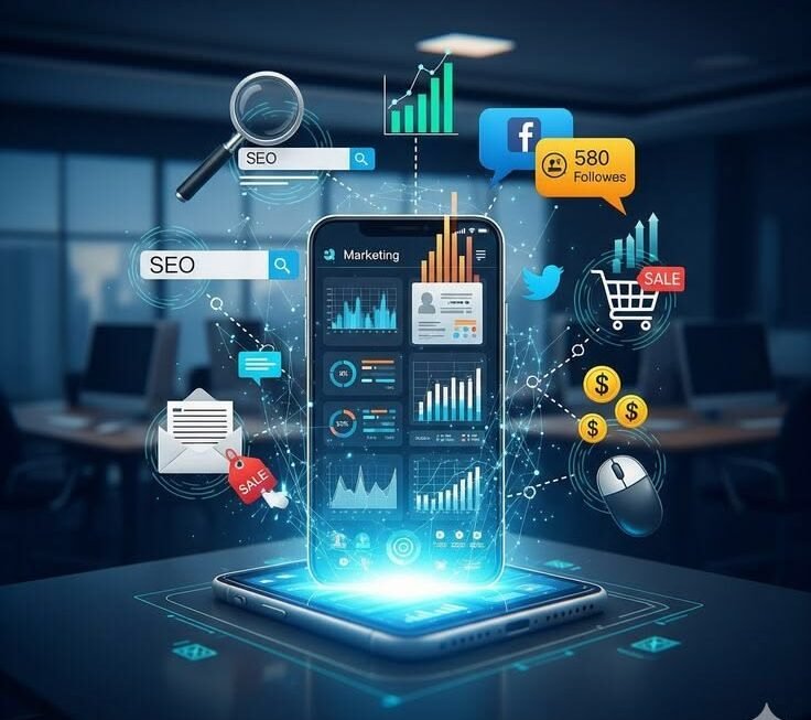 AI real estate solutions dashboard showing property analytics and lead management
