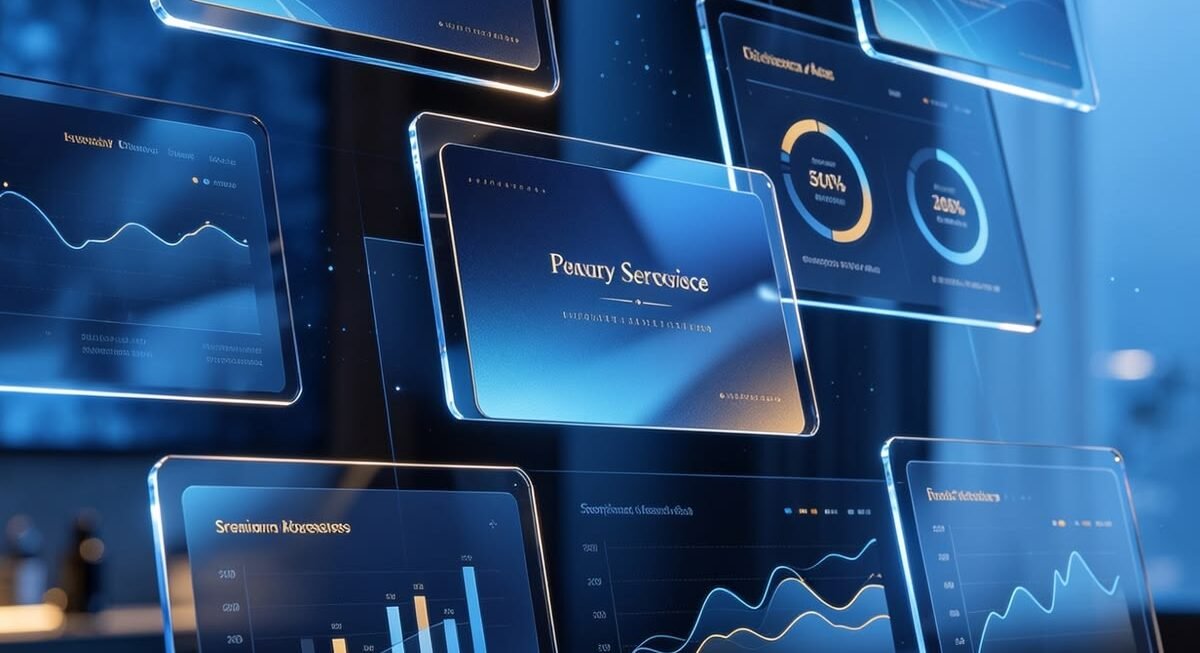 AI data analytics dashboard showing business insights and data trends