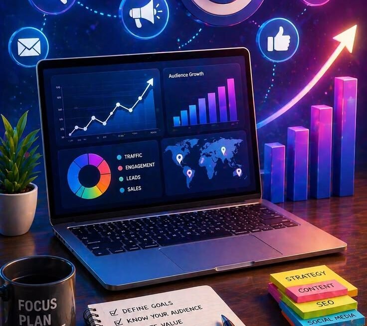 AI finance solutions dashboard showing financial analytics and automated accounting