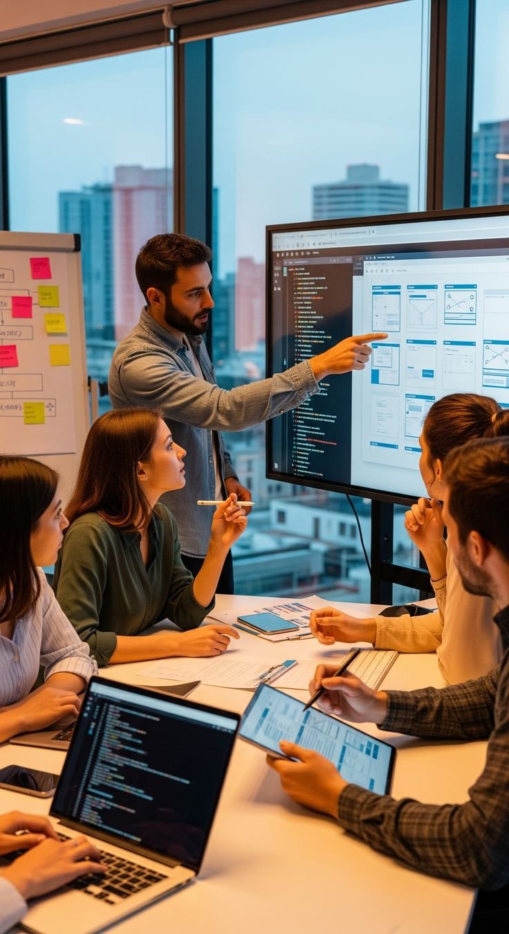 AI mobile app development dashboard showing intelligent app features