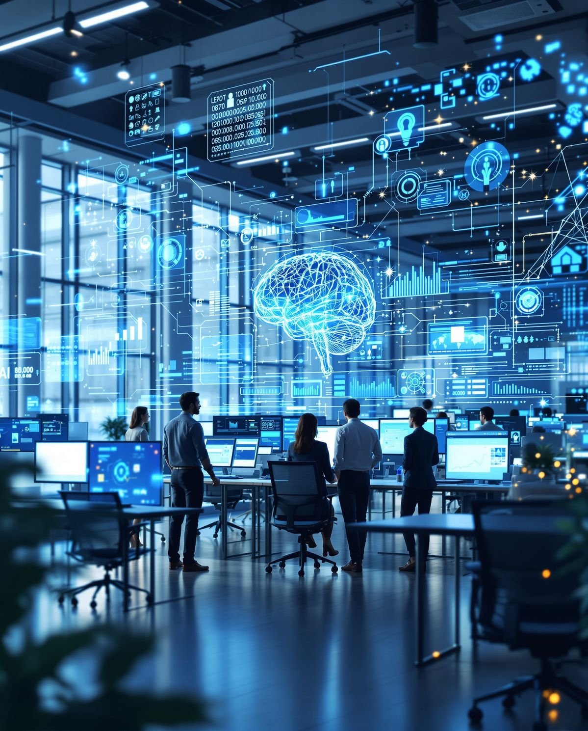 AI healthcare solutions dashboard showing patient management and healthcare analytics