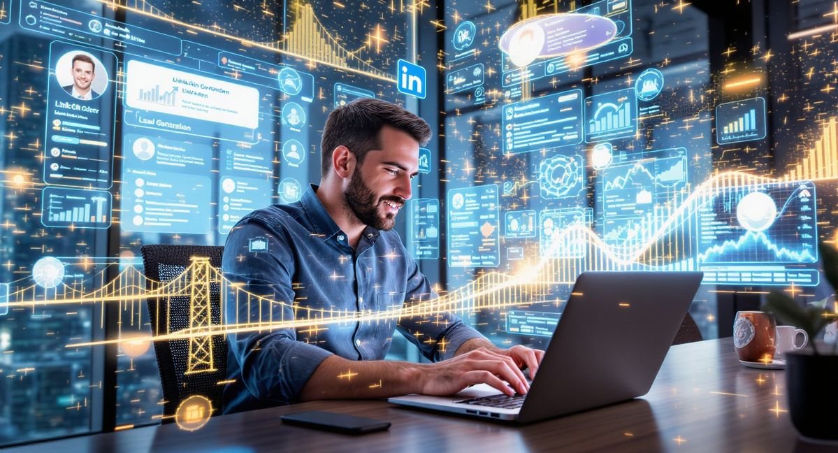 AI marketing automation dashboard analyzing campaigns and customer data