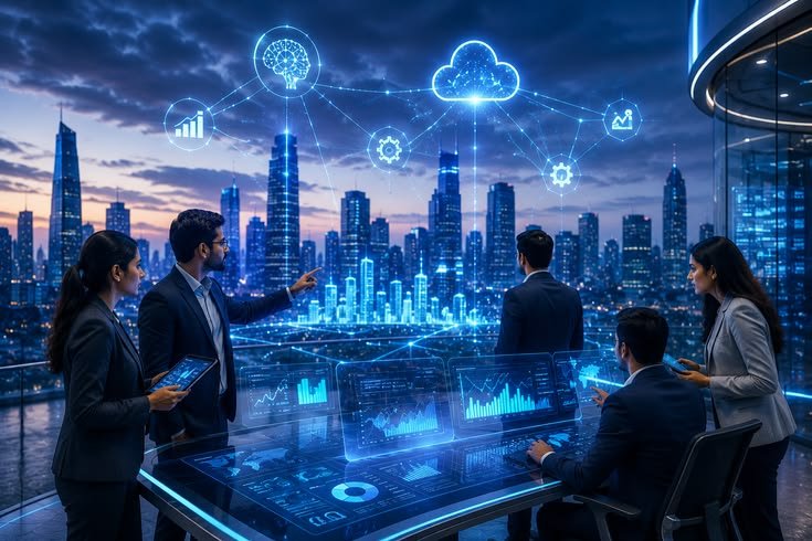 AI manufacturing solutions dashboard showing predictive maintenance and factory analytics